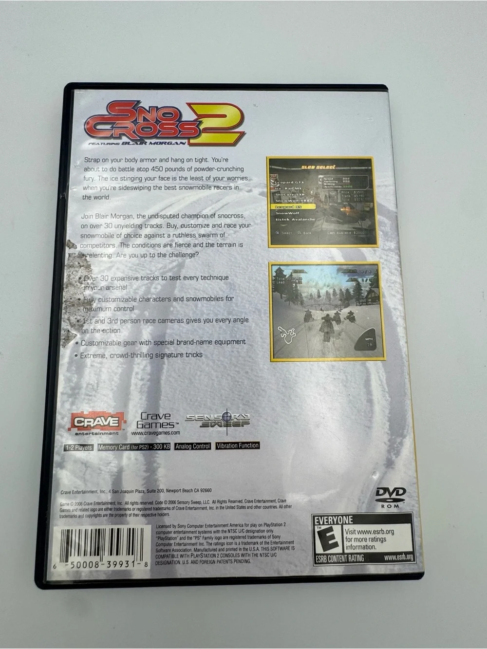 SnoCross 2 Featuring‎ Blair Morgan PS2 Complete CIB Manual Tested
